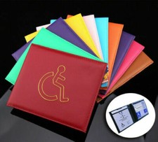 Leather DISABLED Badge Holder