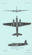 Vickers Wellington II Bomber. Air Ministry aircraft recognition profile 1944
