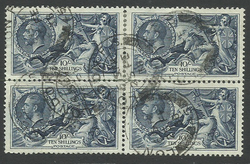 1934 kgv seahorses - gb, 10/-