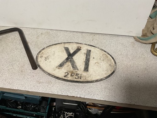Vintage railway sign 7 - 12, x