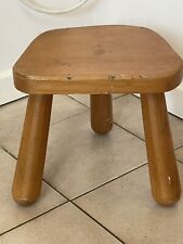 Small tripod stool, brutalist, solid Oak By Joe Slater