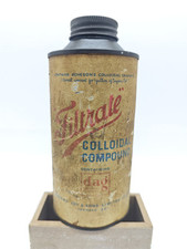 Filtrate Colloidal Compound Tin Empty Advertising Man Cave Collector
