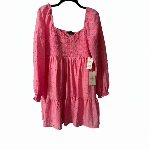 Midnight doll pink swiss dot - pink,