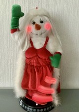 RARE Gemmy Snow Woman “Santa Baby”  Snowflake Spinning Snowman - Working 19”