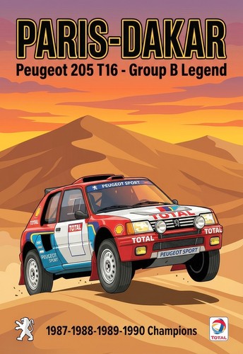 Dakar rally racing poster - dakar,