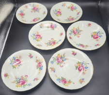 Vintage Set of 6 HM Sutherland Bone China Saucers (S) Fully Base Marked.