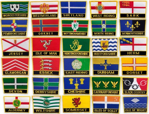 County flags badges - flags,
