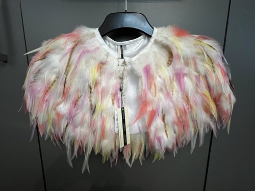 Topshop feather cape one size - feather,