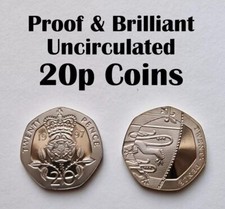 1982-2023 UK 20p Twenty Pence Coins PROOF & BRILLIANT UNCIRCULATED -Choose Years