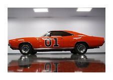 Dodge Charger General Lee A4 reproduction picture poster Choice of frame