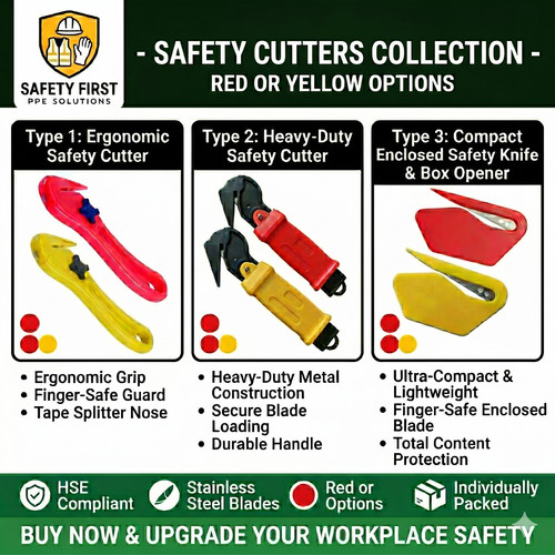 Finger safe safety knife - finger, &