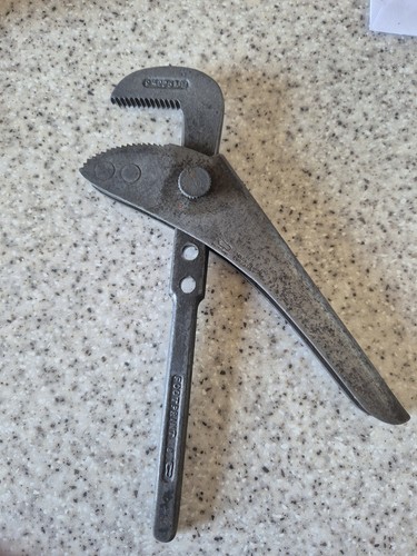 Vintage footprint pipe wrench - vintage,