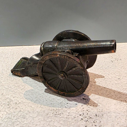 Vintage cast metal toy - vintage, cannon