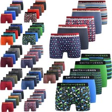 Smith & Jones 5 Pack Boxers Mens Trunks Designer Underwear Boxers Shorts Set