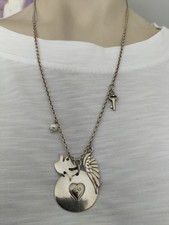 Van Peterson Sterling silver  multi pendant love necklace.