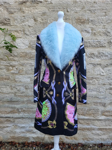 New versace blue faux - blue,