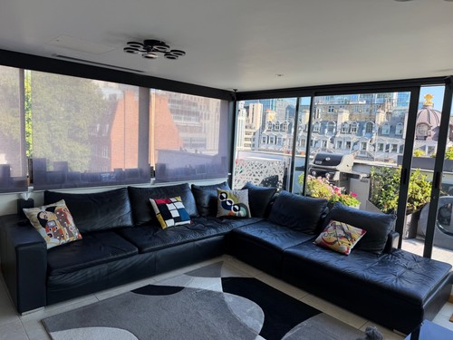 Sectional sofa black leather - sectional,