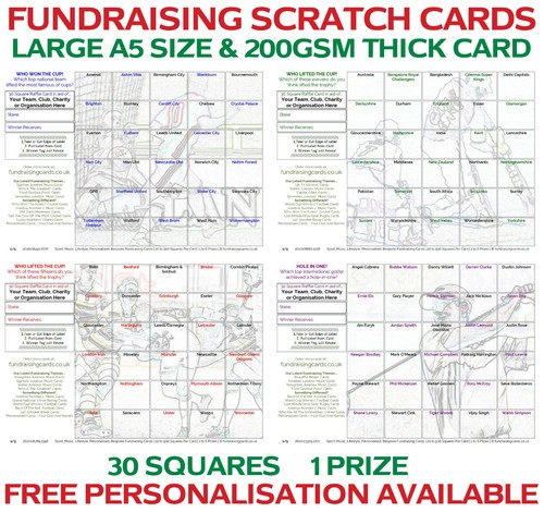 Football fundraising cards - football,