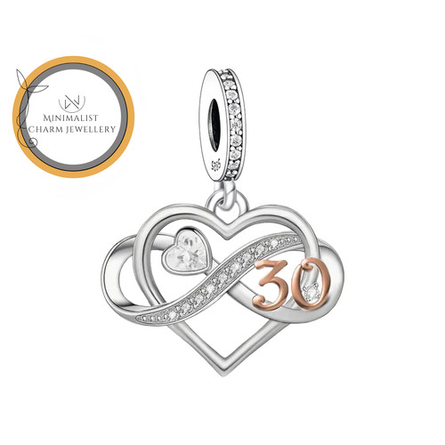 30th charm for - for, bracelet