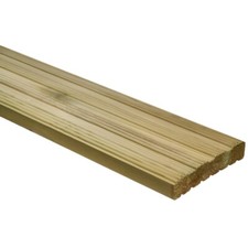 Timber Decking Boards 27x144mm Treated 1.2m 2.4m 3.6m Garden Deck Planks