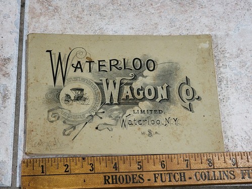 Rare 1896 waterloo buggy co - rare,