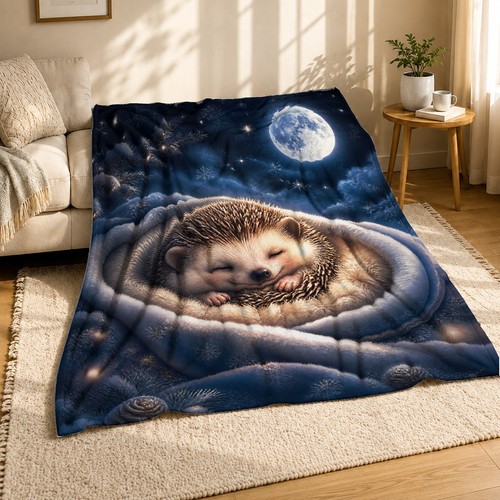 Sleeping hedgehog winter nest - sleeping,