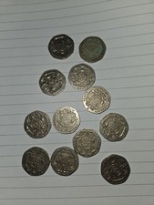 Rare 20p Coins 1982-83-84-85. Queen Elizabeth II