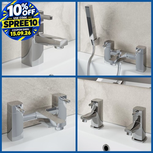 Modern chrome square bathroom - modern,