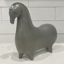 Vtg MCM Fat Horse Sculpture Figurine Stig Lindberg Lisa Larson Style Abstract