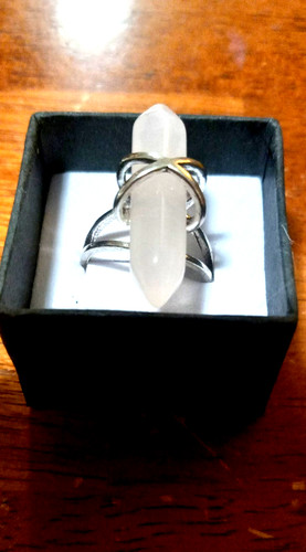 Rose quartz hexagonal crystal - rose,
