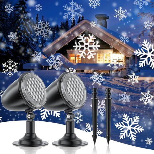 2pcs christmas snowflake light - 2pcs,