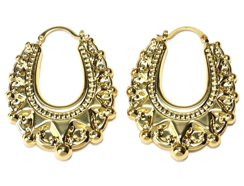 Victorian hoops 9ct yellow - hoops,