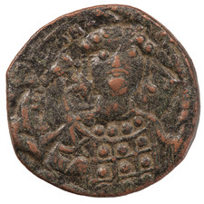BYZANTINE BRONZE FOLLIS COIN