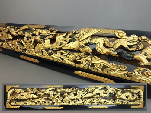 Japanese old w87cm gold - w87cm, 34.3"