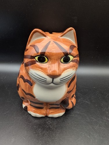 Quail pottery orange cat - pottery,