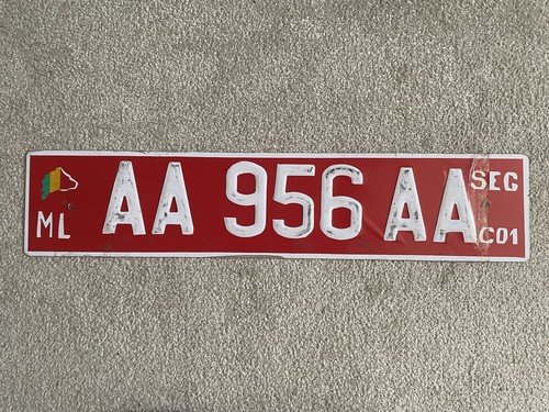 Number license plate - plate, mali