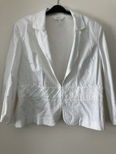 Women’s Marks And Spencer’s White Linen Jacket Size 16