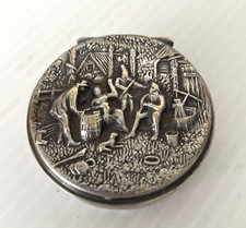 Vintage Round Hinge Silver