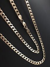 9ct GOLD CURB CHAIN 375 GENTS LADIES 18" SOLID LINK NECKLACE EXCELLENT CONDITION