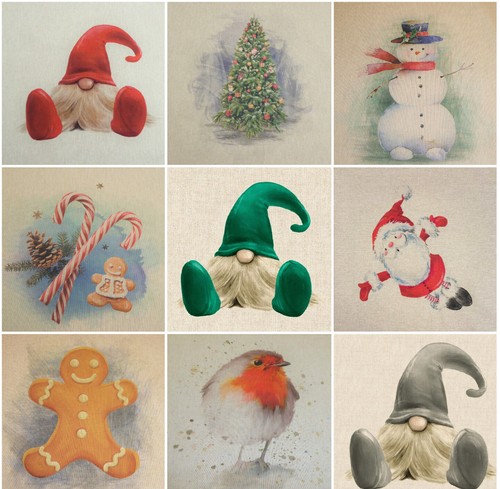 Christmas cushion panels all - cushion,
