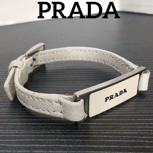 Prada logo plate leather - logo,