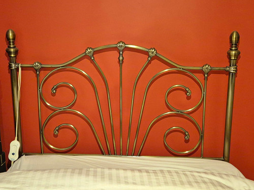Brass metal bed double - brass,