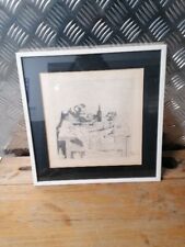 Vintage Still Life Pencil Art Drawing Fruits/Drinks Signed And Dated 92