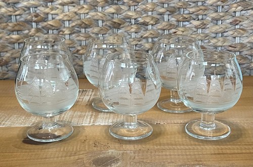 Vtg clear brandy snifters - clear,