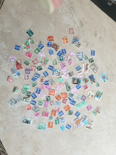 Old vintage postage stamps - vintage,
