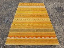 Antique Navajo Hand-woven Native American Gallup Throw Rug 195x114cm