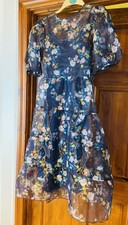 Savida For Dunnes Navy Print