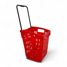 52l red plastic trolley - 52l,