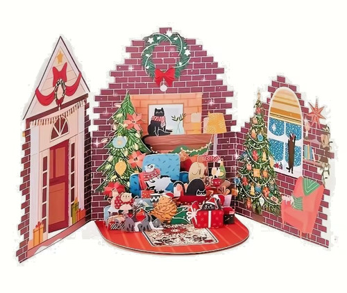 Pop christmas card - 3d,