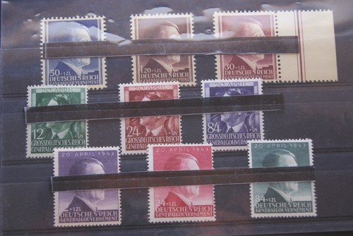 German stamps 1942 thiird - german, stamps.